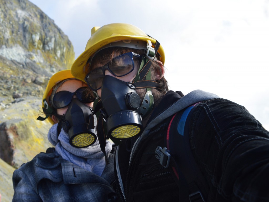 Selfie with the crater in the back